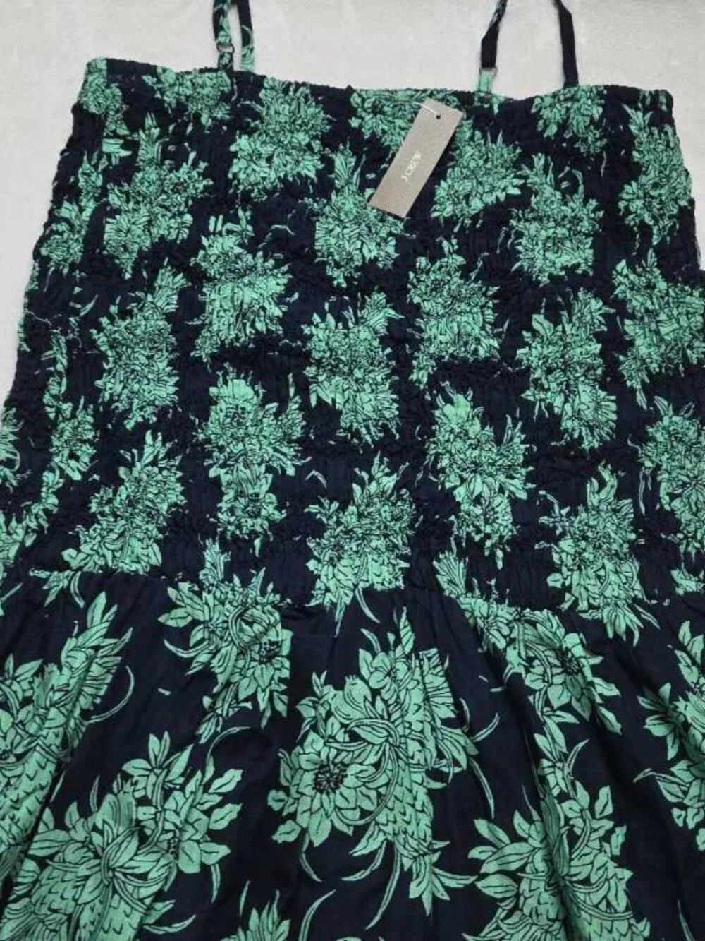 New XL J.Crew wave maxi dress in pineapple print cotton voile